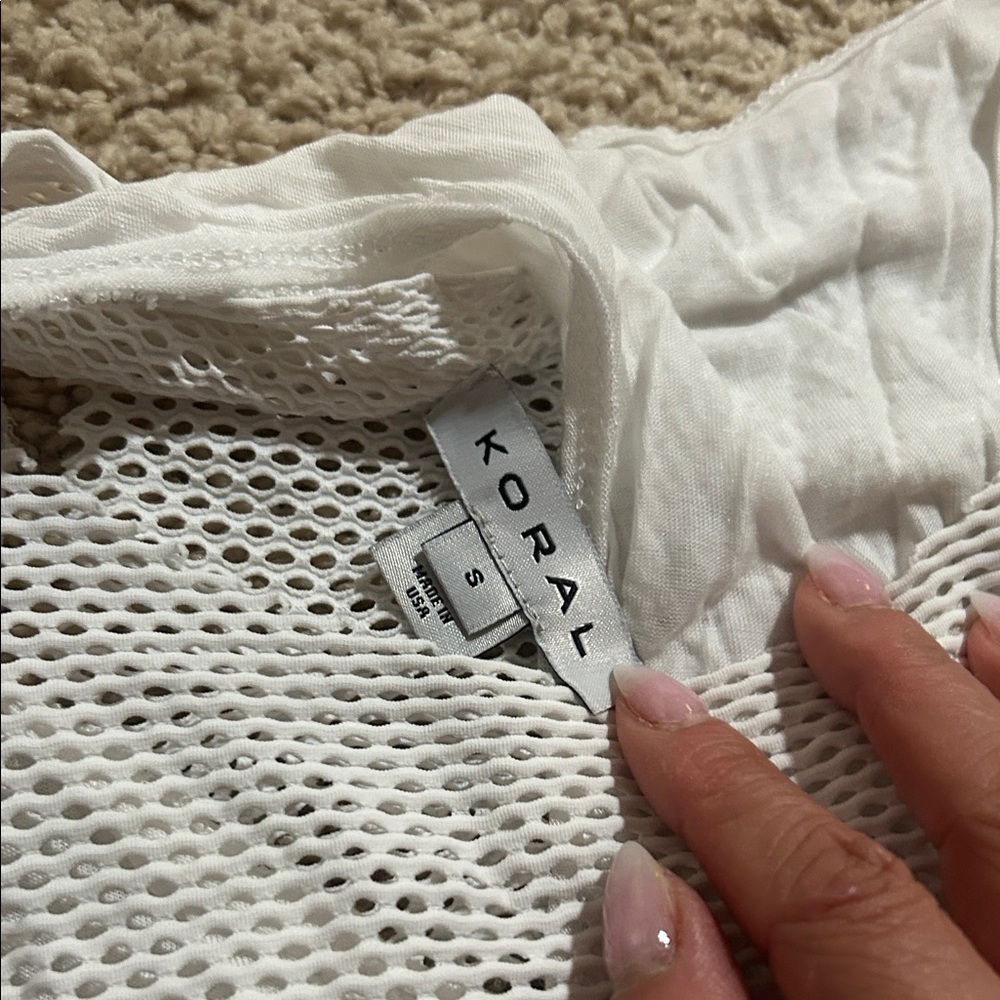 Koral Ivory Mesh Layering Top